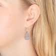 Sterling Silver Teardrop Milgrain Drop Earrings Online Hot Sale