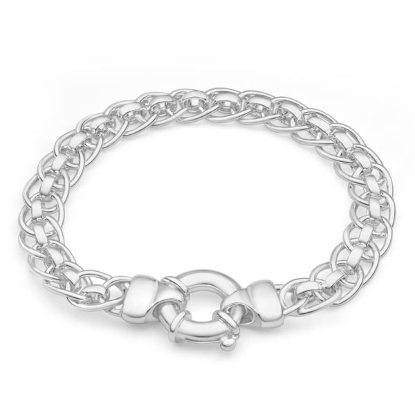 Sterling Silver Roller Boltring Bracelet 19cm Hot on Sale