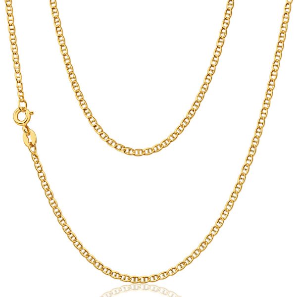 9ct Dazzling Yellow Gold Silver Filled Anchor Chain Online Sale