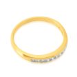 18ct Yellow Gold 1 4 Carat Channel Set Diamond Ring with 10 Brilliant Diamonds Fashion