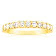 18ct Yellow Gold Ring With 1 2 Carats Of Diamonds Set with 11 Diamonds Supply