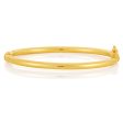 9ct Yellow Gold 3mm Hinged Polished Baby Bangle For Cheap