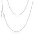 9ct Elegant White Gold Silver Filled Curb Chain on Sale