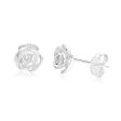 Sterling Silver Tiny Rose Stud Earrings Online Hot Sale