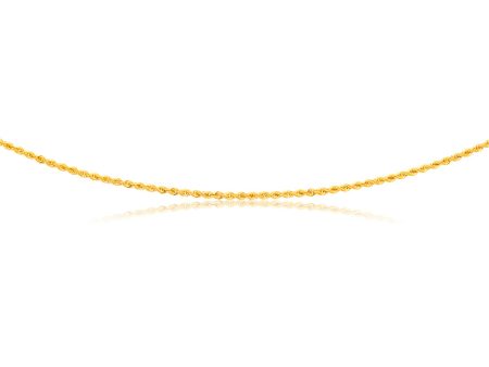 9ct Yellow Gold 45cm Rope Chain 50Gauge Cheap