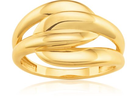 9ct Yellow Gold Twist Ring Hot on Sale