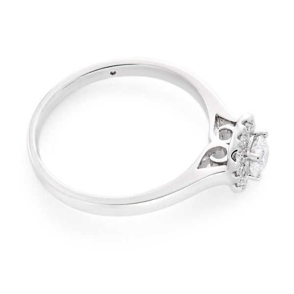 Flawless 18ct White Gold Ring with 1 2 carat Diamond Online