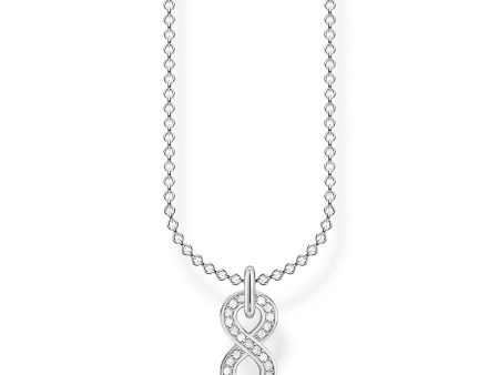 Sterling Silver Thomas Sabo Charm Club Infinity Necklace 38-45cm on Sale