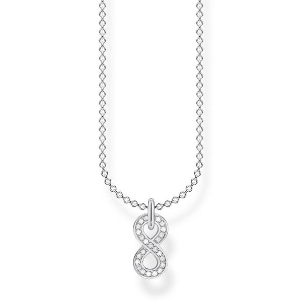 Sterling Silver Thomas Sabo Charm Club Infinity Necklace 38-45cm on Sale