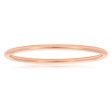 9ct Rose Gold SilverFilled  3mm x 65mm Plain Golf Bangle Hot on Sale