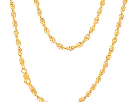 9ct Dazzling Yellow Gold Copper Filled Singapore Chain on Sale