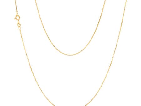 9ct Yellow Solid Gold 15 Gauge Box 51cm Chain Sale