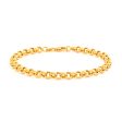 9ct Superb Yellow Gold Silver Filled Belcher Bracelet on Sale