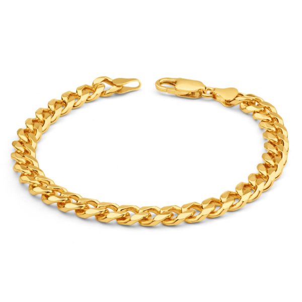 9ct Yellow Heavy Solid Gold Curb 21cm Bracelet 200 gauge Supply