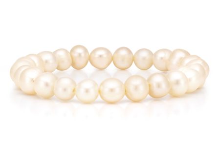 White 7.5-8mm Freshwater Pearl Bracelet Hot on Sale