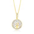 18ct Yellow Gold & White Gold Diamond Pendant Online now