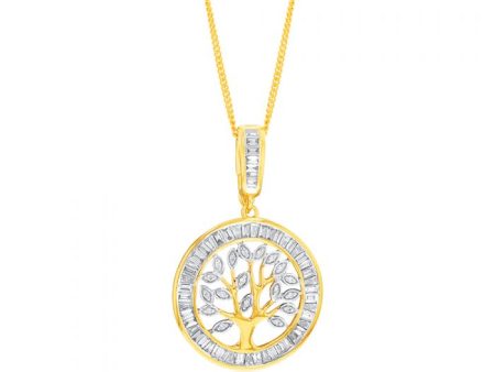 18ct Yellow Gold & White Gold Diamond Pendant Online now