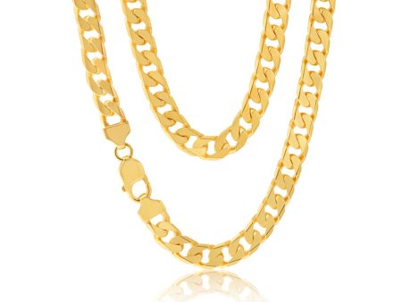 9ct Yellow Solid Gold 300 Gauge 55cm Curb Chain Hot on Sale