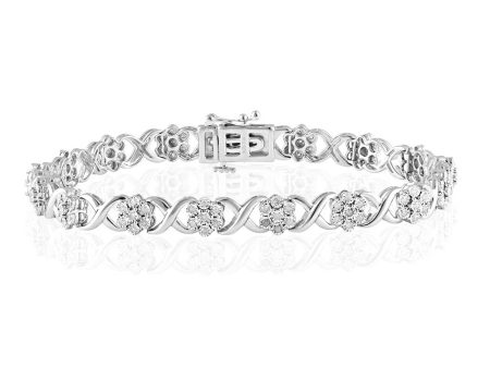 1 2 Carat Diamond 18cm Bracelet in Sterling Silver Online Hot Sale