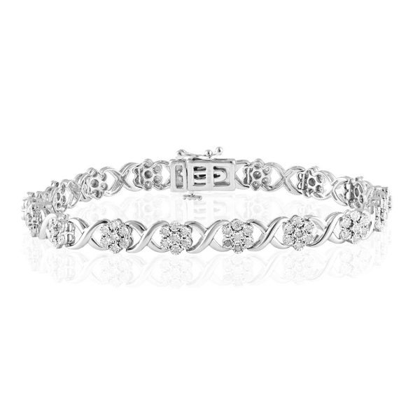 1 2 Carat Diamond 18cm Bracelet in Sterling Silver Online Hot Sale