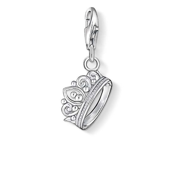 Sterling Silver Thomas Sabo Charm Club Silver Crown Hot on Sale