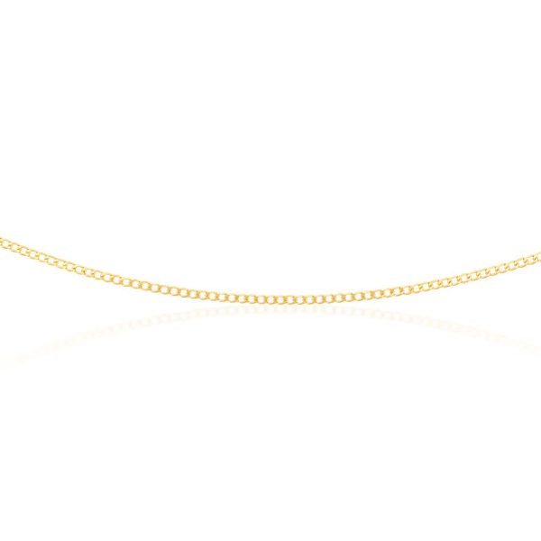 9ct Yellow Solid Gold 60 Gauge Curb 45cm Chain Sale