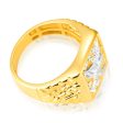 8 Diamonds Eagle Mens Ring in 9ct Yellow Gold Online Sale