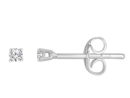 9ct White Gold 0.10 Carat Diamond Stud Supply