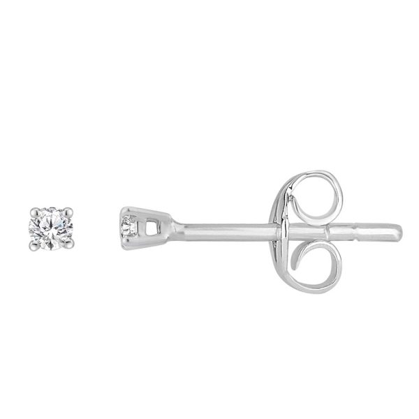 9ct White Gold 0.10 Carat Diamond Stud Supply