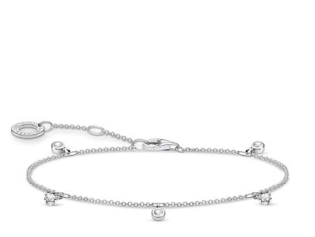 Sterling Silver Thomas Sabo Charm Club Zirconia Bracelet 16-19cm Online Hot Sale