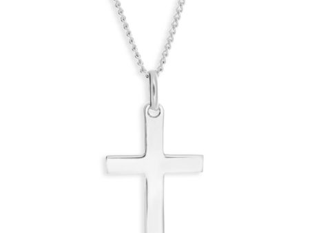 Sterling Silver Plain Cross Religious Pendant For Discount