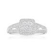 Sterling Silver Striking Diamond Ring Cheap