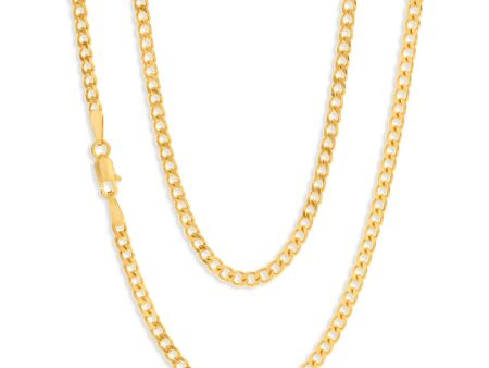 9ct Yellow Solid Gold 40cm 70 Gauge Curb Chain For Cheap