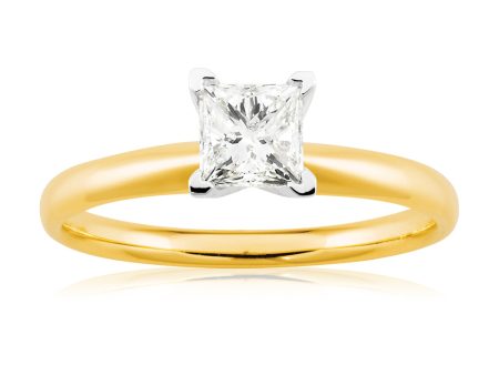 14ct Yellow Gold Solitaire Ring With 50 Point Diamond Online Sale