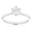 18ct White Gold Solitaire Ring with 1.00 Carat GI SI Certified Diamond For Cheap