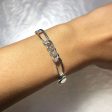 21cm Sterling Silver Figaro 200 Gauge 1:3 Bracelet Discount