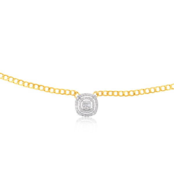 14ct Yellow Gold 1 2 Carat Diamond On 45cm Chain Online now