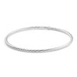 Sterling Silver Twist 65mm Bangle Discount