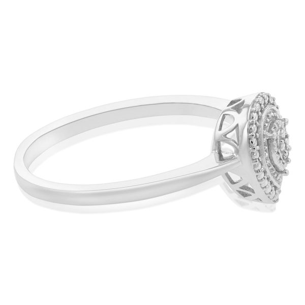 Sterling Silver With Diamond Pear Shape Ring For Cheap