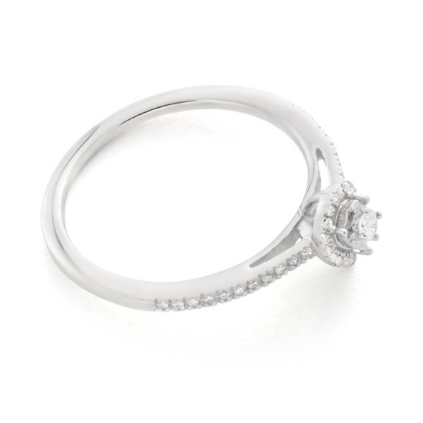 Sterling Silver Pear Shape Diamond Promise Ring Online Hot Sale