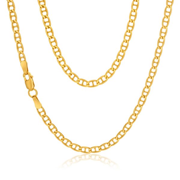 9ct Superb Yellow Gold Silver Filled Anchor Chain Discount