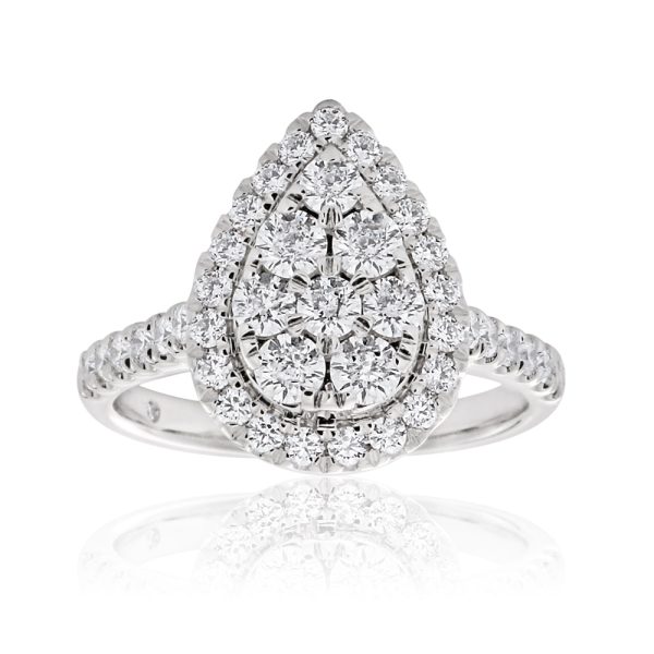 Flawless 1 Carat 9ct White Gold Diamond Ring For Sale