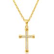 9ct Alluring Yellow Gold Diamond Pendant For Sale