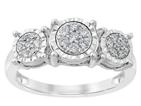 1 4 Carat Diamond Ring set in Sterling Silver Online Hot Sale