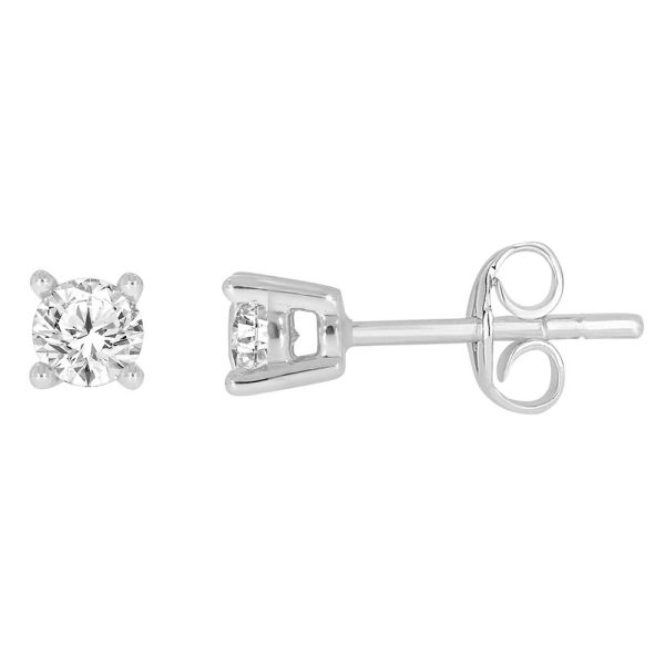 9ct White Gold 0.30 Carat Diamond Stud Earrings Online Sale