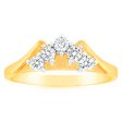 18ct Yellow Gold 1 5 Carat Diamond With 5 Brilliant Cut Diamonds Fashion