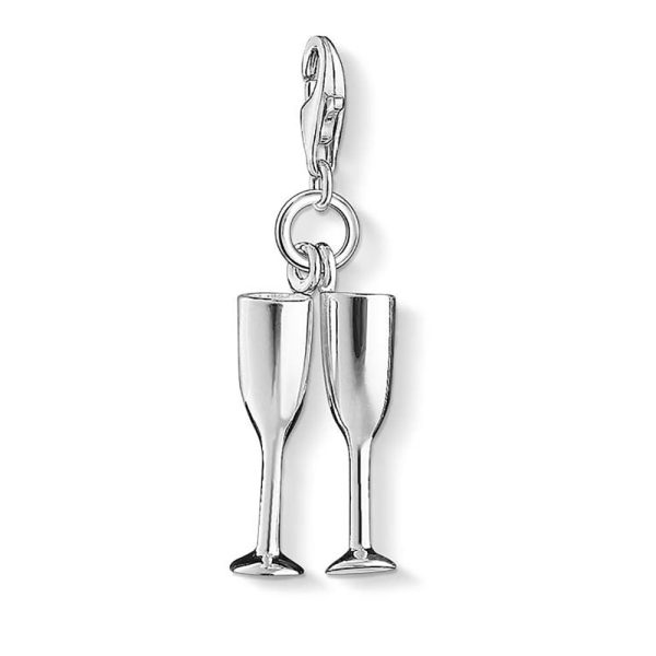 Sterling Silver Thomas Sabo Charm Club Champagne Flutes on Sale