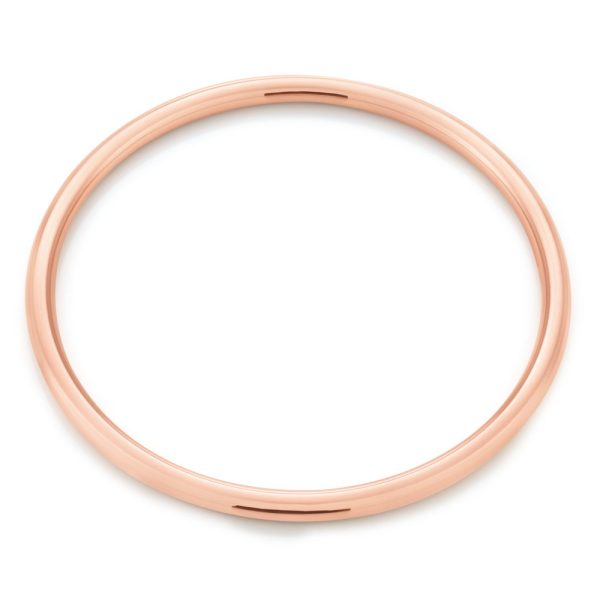 9ct Rose Gold SilverFilled  3mm x 65mm Plain Golf Bangle Hot on Sale