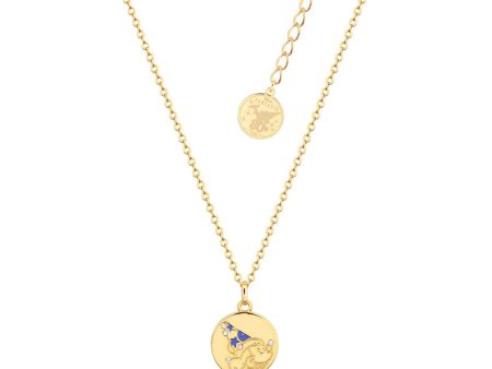 Disney Fantasia Gold Plated Sorcerer s Mickey Reversible Medallion Pendant on Chain Online now