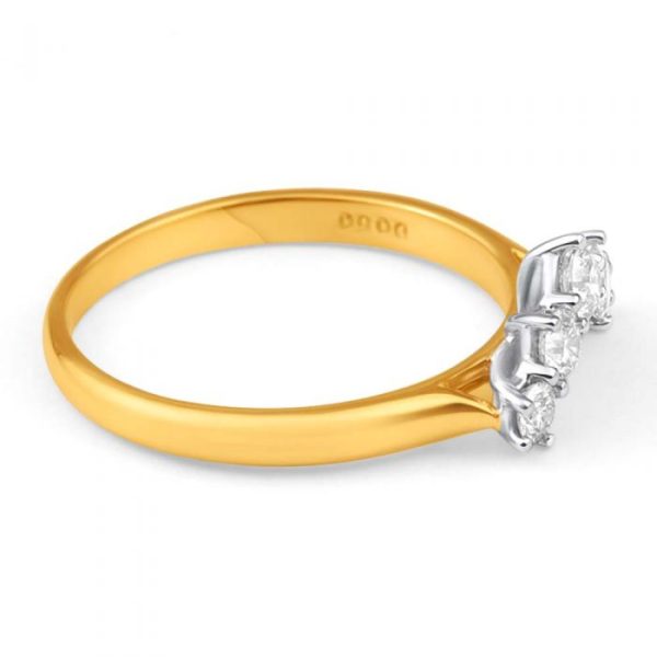 18ct Yellow Gold & White Gold Ring With 0.5 Carats Of Brilliant Cut Diamonds Sale